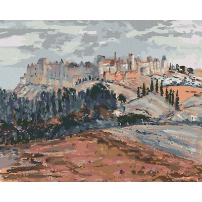 Zuty Malování Podle Čísel Opevněný Hrad Georgette Agutte 80 x 100 cm Plátno Rám