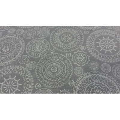 Dekoračná látka MANDALA FONDO sivá šírka 140 cm