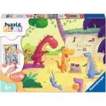 Ravensburger Пъзел-настолна игра Ravensburger от 2 х 24 части - Динозавър през лятото (5675) - ozone