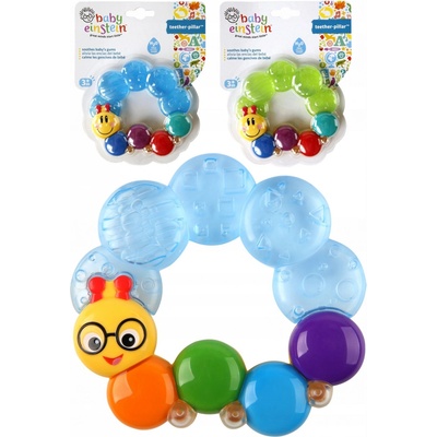 BABY EINSTEIN Hryzačka plnená vodou Teetherpillar modrá