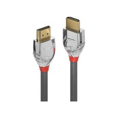 Кабел LINDY 37871 : : HDMI 2.0 Cromo Line, Type A, М / М, 19-pin, 4K, До 4096 x 2160 / 60 Hz, 30 AWG, 1.0 m, Тройно екраниран, Сив, LNY-37871