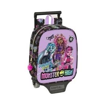 Monster High Училищна чанта с колелца Monster High Creep Черен 22 x 27 x 10 cm