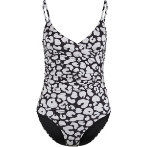 DEDICATED Дамски бански костюм Dedicated Women's Wrap Swimsuit Klinte Swimsuit - Painted Leopard Black - размер XS (150-1515-0611)