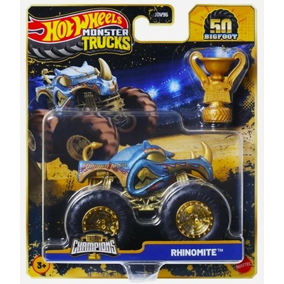 Mattel Hot Wheels Monster Trucks 50 Bigfoot Trophy Champions Rhinomite