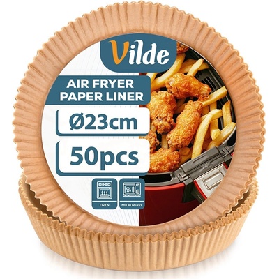 Papírové vložky do horkovzdušné fritézy 23 cm, 50 ks Vilde