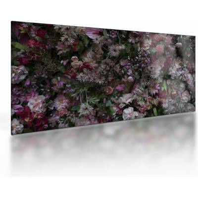 Sklenený obraz - Kvetinový múr, jednodielne 100x50 cm na skle