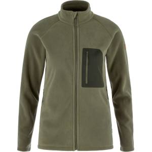 Fjällräven Дамско поларено яке Fjällräven Women's Kaipak Fleece Fleece jacket - Laurel Green / Deep Forest (105-7728-0414)