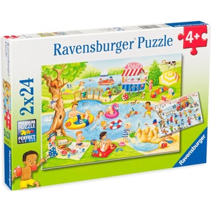 Ravensburger Пъзел Ravensburger от 2 x 24 части - Забавление при езерото (05057) - baby