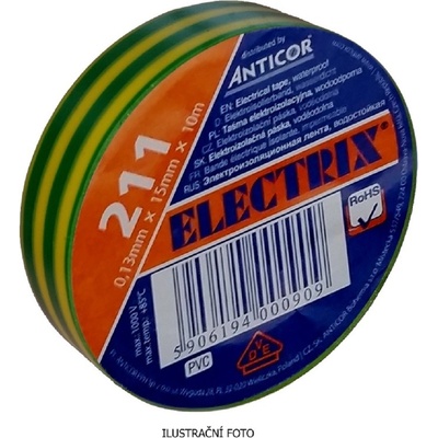 Emos F61515 páska izolační PVC 15 mm x 10 m zeleno-žlutá