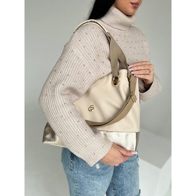 Grosso Béžová kabelka na rameno GS-4000-beige