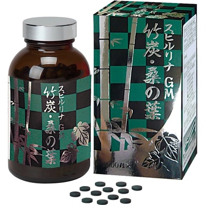 Japan Algae Спирулина + бамбуков въглен и черничеви листа 1000 таблетки | Japan Algae (926099 ALGA JAPAN)