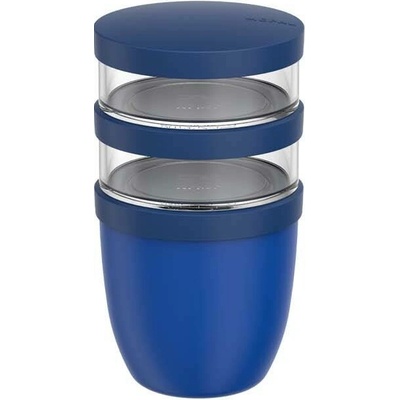 Mepal Ellipse 3dielny hrniec na obed s objemom 500 ml + 2 × 200 ml, modrá