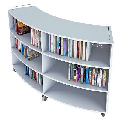 Active Book Библиотечен стелаж RFG, с колелца, овална форма