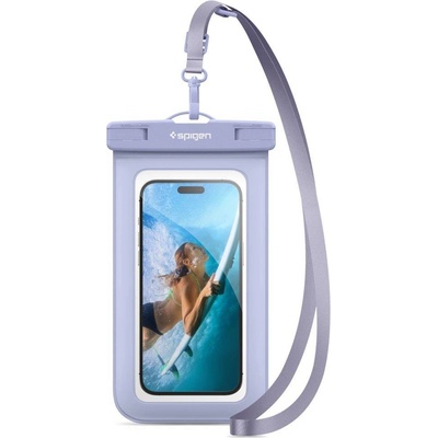 Spigen Универсален водоустойчив калъф за смартфони до 7 инча - Spigen Aqua Shield A601 Universal Waterproof Case IPX8 (светлосин) (ACS06005)