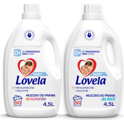 Lovela Dětský tekutý prací prostředek na bílé a barevné prádlo 2 x 4,5 l
