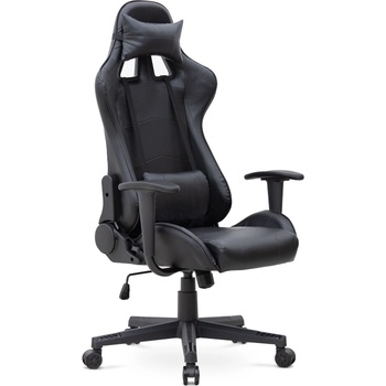 TopMebel Офис игрално столче Alonso от PU кожа в черен цвят 67x70x125/135см