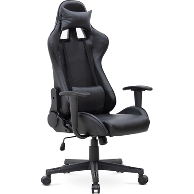 TopMebel Офис игрално столче Alonso от PU кожа в черен цвят 67x70x125/135см