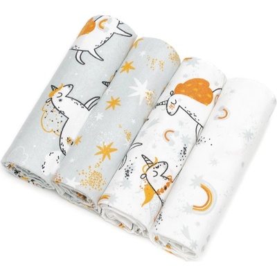 T-TOMI Cloth Diapers Unicorns пелени от плат 76x76 cm 4 бр