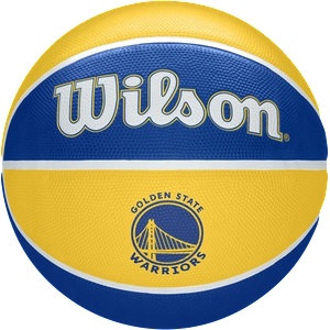 Wilson Баскетболна топка за открито, размер 7 - wilson nba team tribute - golden state warriors