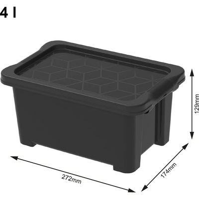 Rotho úložný box Evo Easy 4L Black – Zboží Dáma