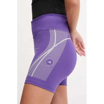 adidas by Stella McCartney Къс панталон за трениране adidas by Stella McCartney в лилаво с десен с висока талия JW2025 (JW2025)
