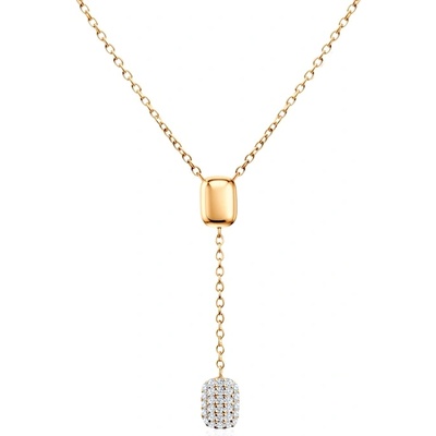 SAVICKI Колие Eterniàle, позлатено сребро , цирконии