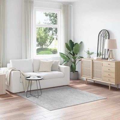 vidaXL Антихлъзгащ shaggy килим Сив 160 x 160 cm ПП (4019777)