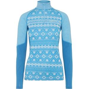 Kari Traa Дамско мериносово термобельо Kari Traa Women's Malia Half Zip Merino base layer - Ocean - размер XL (115-2342-0814)