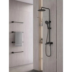 FDesign Душ колона с монокомандна батерия FDesign Zaffiro, черен мат (FD1-ZFR-7USET1-22)