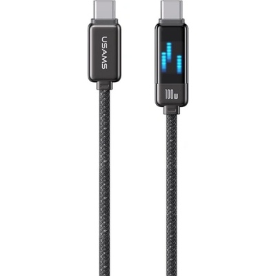USAMS Кабел за данни USAMS METEOR Type-C - Type-C, 120 см, ЧЕРЕН SJ744USB01 (SJ744USB01)