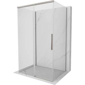 Mexen Rox-3S 3-стенна плъзгаща се душ кабина 110 x 100 см, прозрачна, матов никел - 8C2-110-100-97-00-3S (8C2-110-100-97-00-3S)