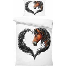 Impar Obliečky Horse heart brown 140x200 70x90
