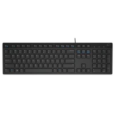 Dell KB216 britská Klávesnice, drátová, multimediální, USB, britská, černá, UK 580-ADGV