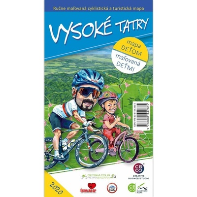 Ručne maľovaná cyklomapa Vysoké Tatry