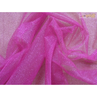 tyl effect fuchsiový s glittery