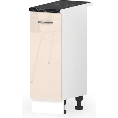 Голд - Аполо Долен кухненски шкаф с 1 врата и рафт Алис b22 30 см крем гланц