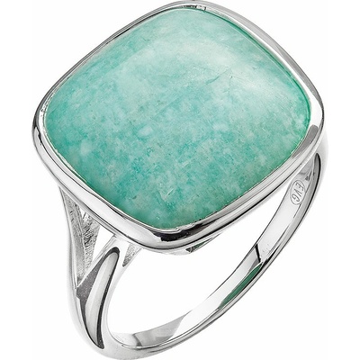 Evolution Group Stříbrný prsten čtverec s amazonitem 15033.3