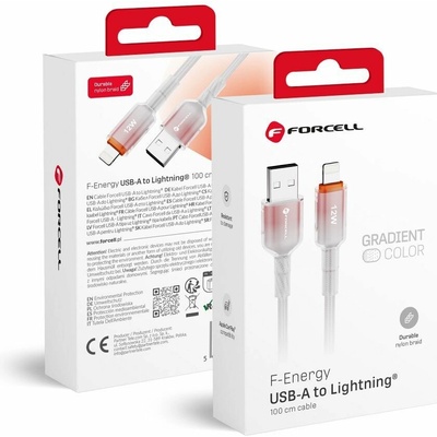 Forcell C353 USB A to Lightning 2,4A 12W Gradient 1m bílý