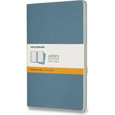 Moleskine Sešity Cahier A5 linkovaný 3 ks tmavě tyrkysové