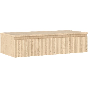 Mexen Rivel шкаф за баня за мивка 100 см с плот, 1 чекмедже, набразден, дъб - 91A20-10023-1-BFC81 (91A20-10023-1-BFC81)