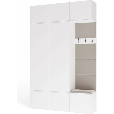 TP Living Předsíňová stěna Haga 2Sz1W 150 cm bílá