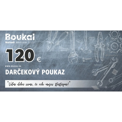 Dárčekový poukaz v hodnote 120 eur na náradie