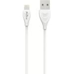 DeTech Кабел за данни DeTech DE-24i, Lightning (iPhone 5/6/7/SE), 1.0m, Бял - 14127