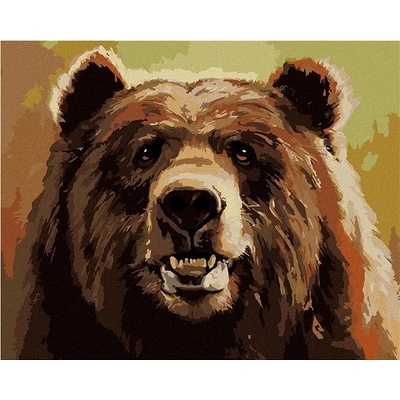 zuty Malování Podle Čísel Medvěd A Úsměv D. Rusty Rust 40 x 50 Cm Plátno Rám