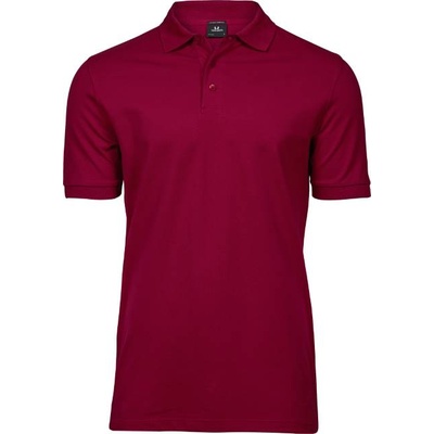 TEE JAYS tj1405 / Мъжка еластична поло тениска от плътен памук - тъмночервена xxxl (18140537113)