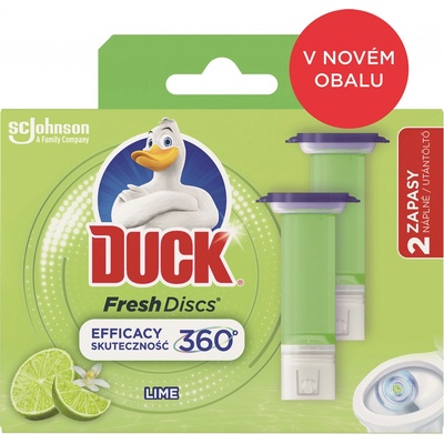Duck Fresh Discs čistič WC Limetka náhradní náplň 2 x 36 ml