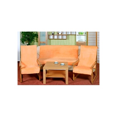 Bellatex Souprava Korall micro 3+1+1 Lososová 150x200, 2ks 65x150 cm