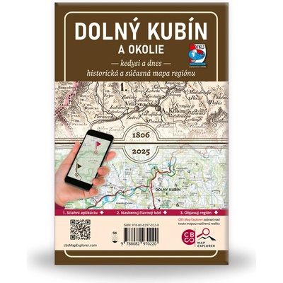 VKÚ Harmanec Porovnávacia mapa Dolný Kubín a okolie kedysi a dnes