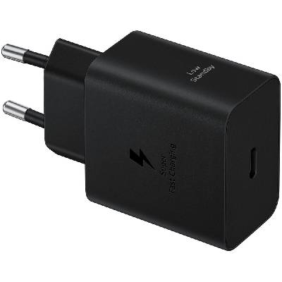 Зарядно устройство Samsung Power Adapter 2024 (EP-T4511XBEGWW) + кабел, от контакт към USB-C(ж), 5V/3A, черно, 45W (EP-T4511XBEGEU)