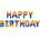 PartyDeco Балон от фолио Happy Birthday - дъга